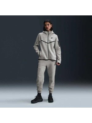 Nike W Nsw Tch Flc Wr Fz Hdy 2 Gri Kadın Sweatshirt HV6747-063