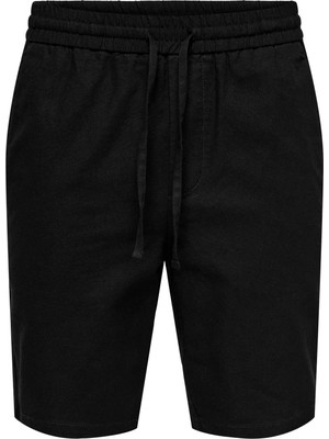 Only & Sons Only&sons Onslınus 0007 Cot Lın Shorts Noos Siyah Erkek Şort 22024967