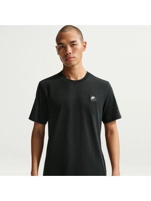 Nike U Nsw Tee Std Nıke Aır Patch Siyah Erkek T-Shirt IO9514-010