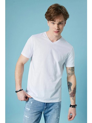 Loft Lf 2029279 M Tss Beyaz Erkek T-Shirt LF2029279