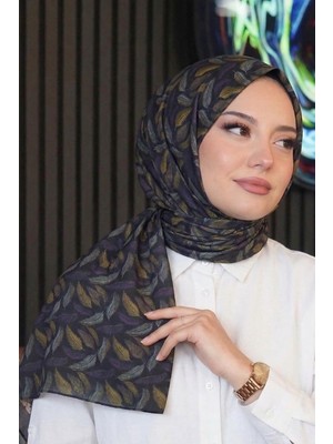 Store Dalgalı Desen Mor Soft Pamuk Şal Lila