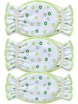 Sönmez Bebe Bebe Eldiven Boncuk Desenli Yenidoğan Pamuklu Penye 6'lı Çift Set Paket Unisex Bebe Eldiven