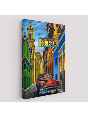 Cepahir La Bodeguita Cuba Car Duvar TABLOSU-6457