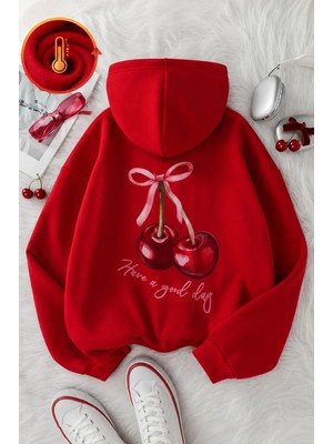 Vodexa Ünisex Çocuk Kapüşonlu Sweatshirt Baskılı 3 Iplik Şardonlu Sweatshirt