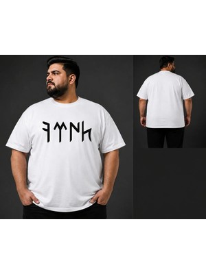 Vodexa Ünisex Oversize T-Shirt Türk Baskılı %100 Pamuk Tişört Büyük Beden Rahat Kalıp