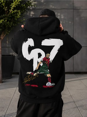 Vodexa Yetişkin Erkek Kapüşonlu Sweatshirt Baskılı 3 Iplik Şardonlu Sweatshirt