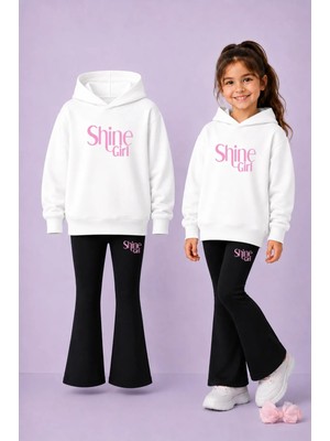 Vodexa Kız Çocuk Sweatshirt-Ispanyol Paça Tayt Takımı Kışlık Alt Üst Takım