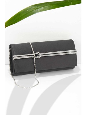 Bambi Black Satin Women's Evening Bag C06113135238