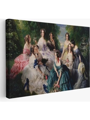 Cepahir Imparatoriçe Eugenie  ve  Leydileri Tablosu - The Empress EUGÉNIE-6570