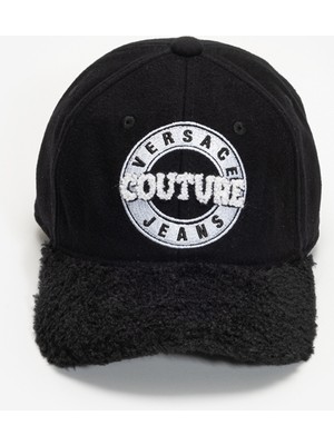 Versace Jeans Couture Wool Teddy Men's Baseball Cap Black