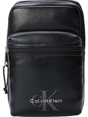 Calvin Klein Bold Logo Webbing Sling Men's Reporter Bag Black