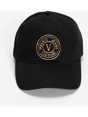 Versace Jeans Couture 76GAZK26ZG205 Cap Wıth Cut In The Mıddle Hat Black