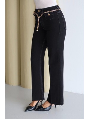 Lacarino 8158 Wıde Leg Kadın Jean Pantolon