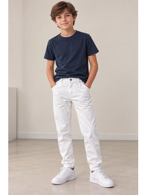 Ugly Duck 06-16 Yaş Gabardin Pantolon - Beyaz