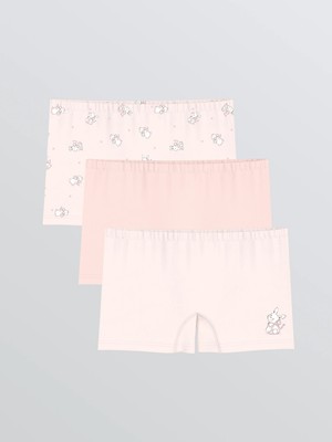 Lc Waikiki Yeni Sezon Pembe Baskılı Kız Çocuk Boxer 3'lü