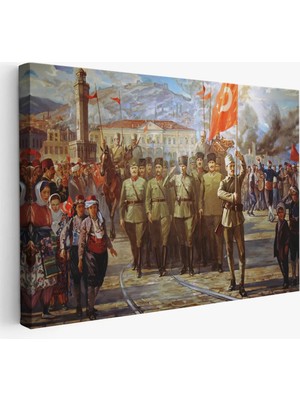 Cepahir Izmir'in Kurtuluşu Tablosu - Atatürk'ün Izmire GIRIŞI-6627