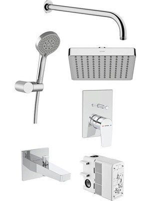 Artema Flow Square Ankastre Banyo Seti 3 Yollu A49322