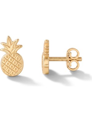 Fiyonk Kuyumculuk 14 Ayar Altın Ananas Küpe