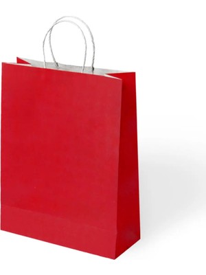 Party Country 31X12X41 Büküm Saplı Poşet -Kırmızı- 24 Adet