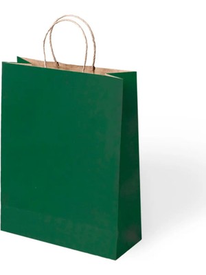 Party Country 31X12X41 Büküm Saplı Poşet -Yeşil- 24 Adet