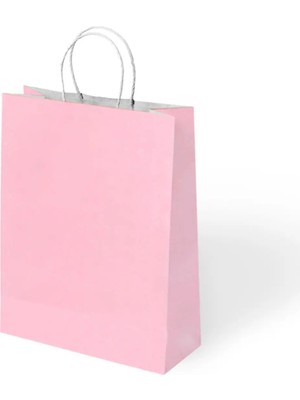 Party Country 31X12X41 Büküm Saplı Poşet -Pembe- 24 Adet