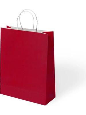 Party Country 18X8X24 Büküm Saplı Poşet -Bordo- 24 Adet