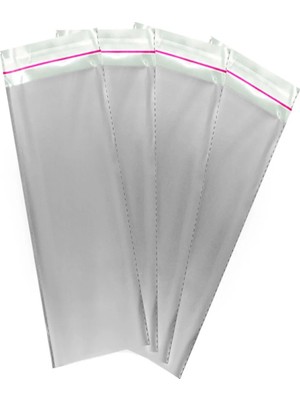 Party Country Metalize Poşet 100LÜ 7X25 cm -Gümüş-