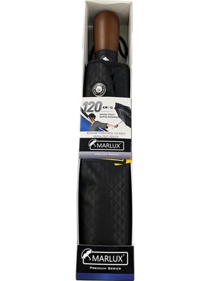 Marlux Premium Tam Otomatik Rüzgar Şemsiyesi 10 Fiber Telli Siyah MPR2010M 710081