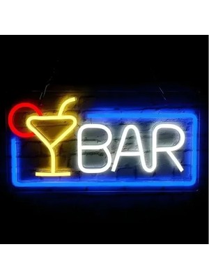 Pileli Store Bar Yazılı Neon LED Işık