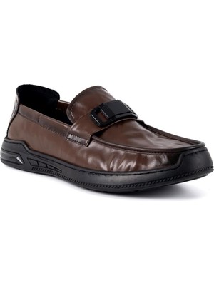 Guja 26K590-2 Erkek Deri Kırışık Desenli Ithal Taban Premium Loafer Ayakkabı