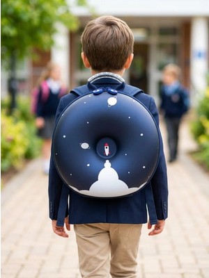 Mare Accessories Erkek Çocuğu Uzay Figürlü Kabartmalı  Okul Çantası