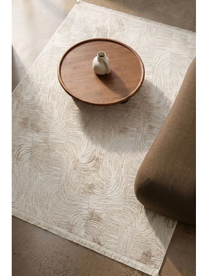 Hoom Rugs Bahar 3004 Bej Modern Desenli Akrilik Halı