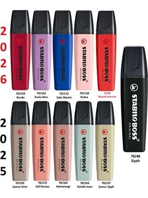 Stabilo Boss Original Nature Colors + Wildflower Edition 11'li Set 2025-2026 Renkleri