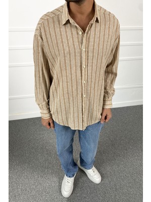 Alışveriş Sokağı Yumuşak Dokulu Oversize Gömlek