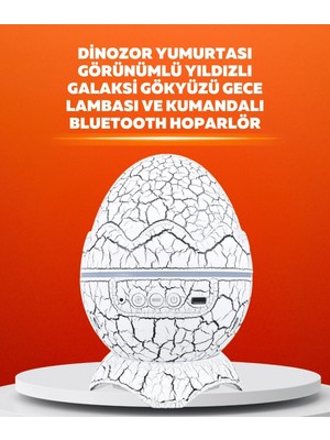 MiraLive Dinozor Yumurtası Tasarımlı Projektörlü Gece Lambası