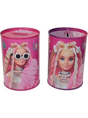 Barbie Metal Kumbara B-6258 12 cm Lisanslı Pembe