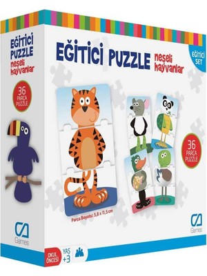 Luord-Store CA.5028 Ca Eğitici Puzzle Neşeli Hayvanlar