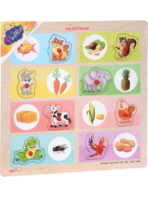 Luord-Store ONY-360-361 Onyıl, Ahşap Tutmalı Eşleştirme - Hangi Hayvan Ne Yer