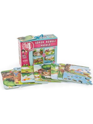 Luord-Store 3222 Çi̇ftli̇k Süper Renkli̇ Puzzle 4lü