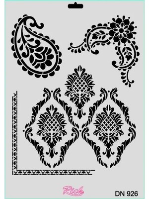 Luord-Store Dantel Seri DN-926 Stencil 35X25 cm