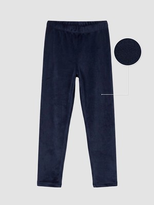 Lc Waikiki Yeni Sezon Lacivert Beli Lastikli Kız Çocuk Kadife Tayt