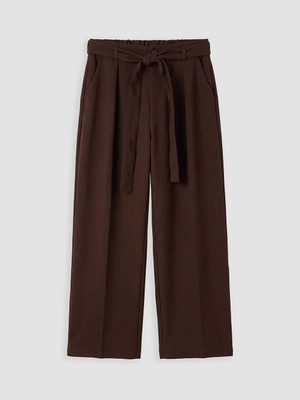 Lc Waikiki Yeni Sezon Kahverengi Beli Lastikli Kız Çocuk Pantolon