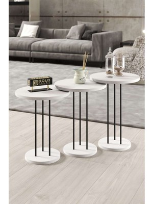 Birsence Metal Terra Zigon Beyaz 3 Lü