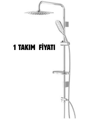 Turkuaz Diamond Soft Tall Duş Seti Krom