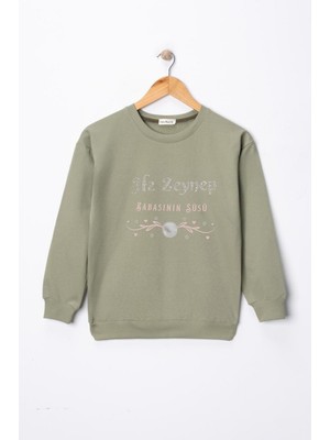 Dekim Moda Kız Çocuk "hz Zeynep"  Baskılı Pamuklu Sweat
