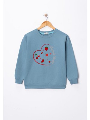 Dekim Moda Kız Çocuk "hamd Olsun"  Baskılı Pamuklu Sweat