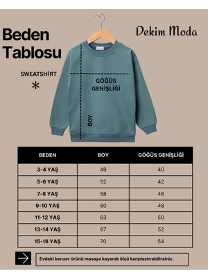 Dekim Moda Kız Çocuk "başörtümle Mutluyum"  Baskılı Pamuklu Sweat