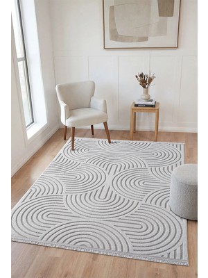 Hünkar Halı Tokyo Gri Premium %100 Polyester Sisal Tarzı Yumuşak Tozumaz Antialerjik Makine Dokuma Halısı