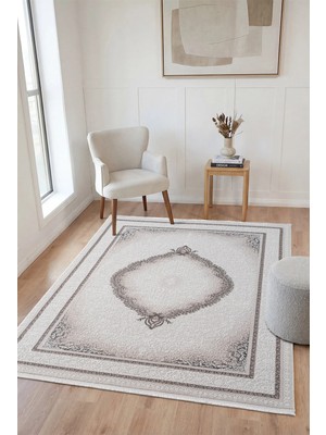 Hünkar Halı Istanbul Bej Vizon Premium Yumuşak Dokulu Makine Dokuma Modern Salon ve Oturma Odası Halısı