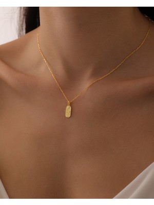 missamori 925 Ayar Gümüş Gold Kaplama Yılan Göz Motifli Tılsım Kolye